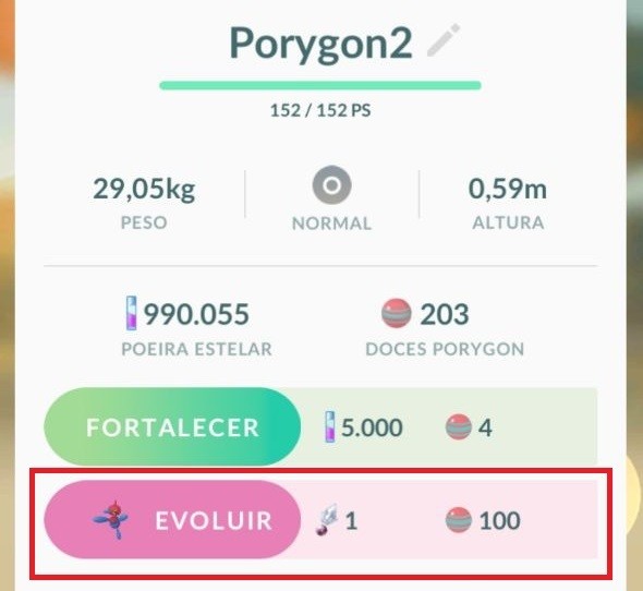 Porygon2 Evoluir