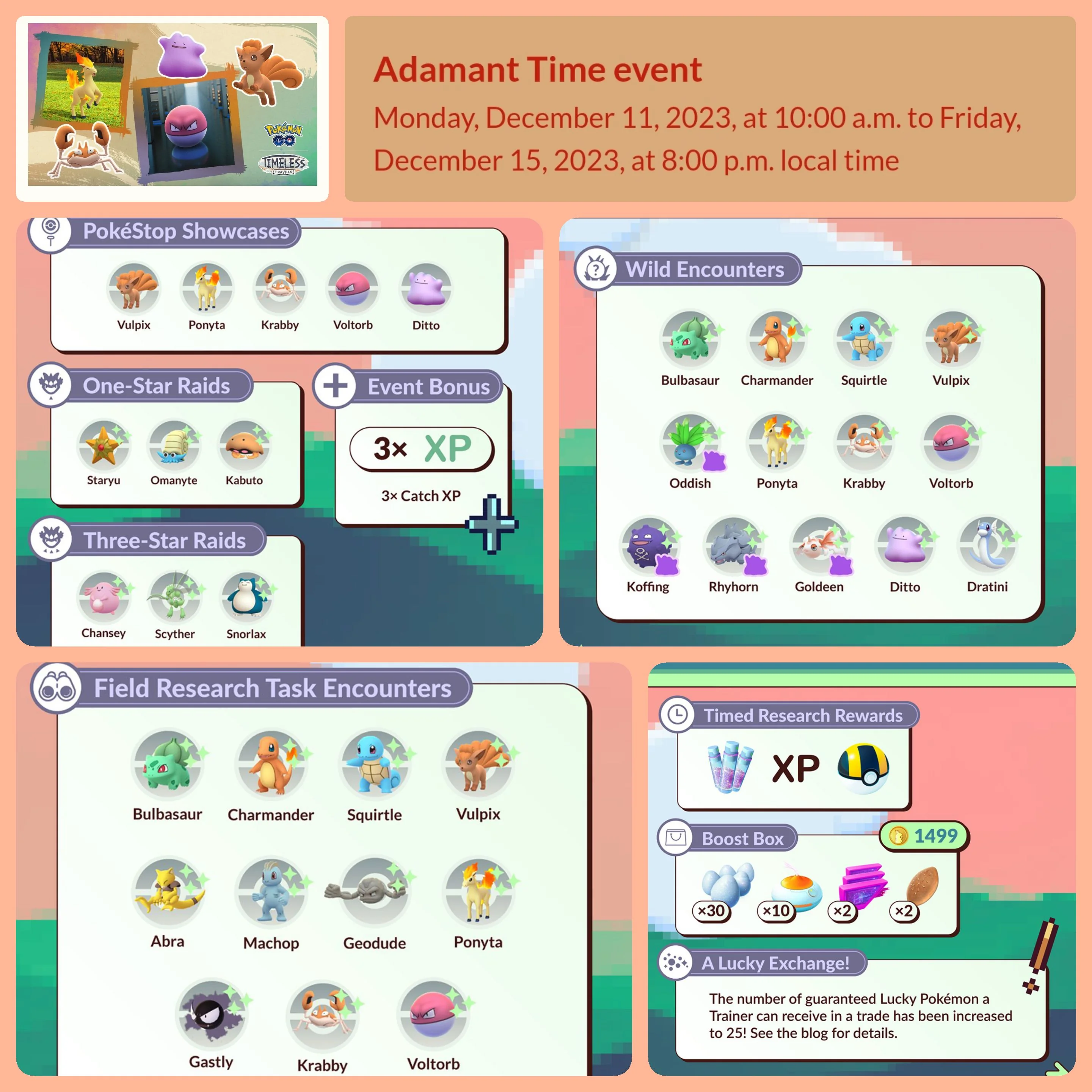 2023 Dec Pokemon Go Adamant Time Event 