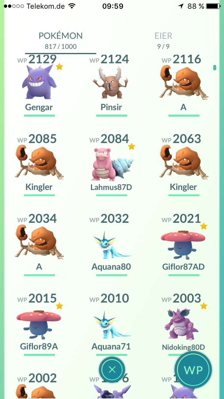  Pokémon Go Pokemon-Liste 817 -1000