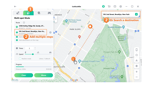 Luckluckgo Multi Spot Mode Add Multiple Stops