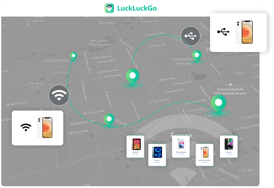 LuckLuckGo Change Location for Multiple Devices