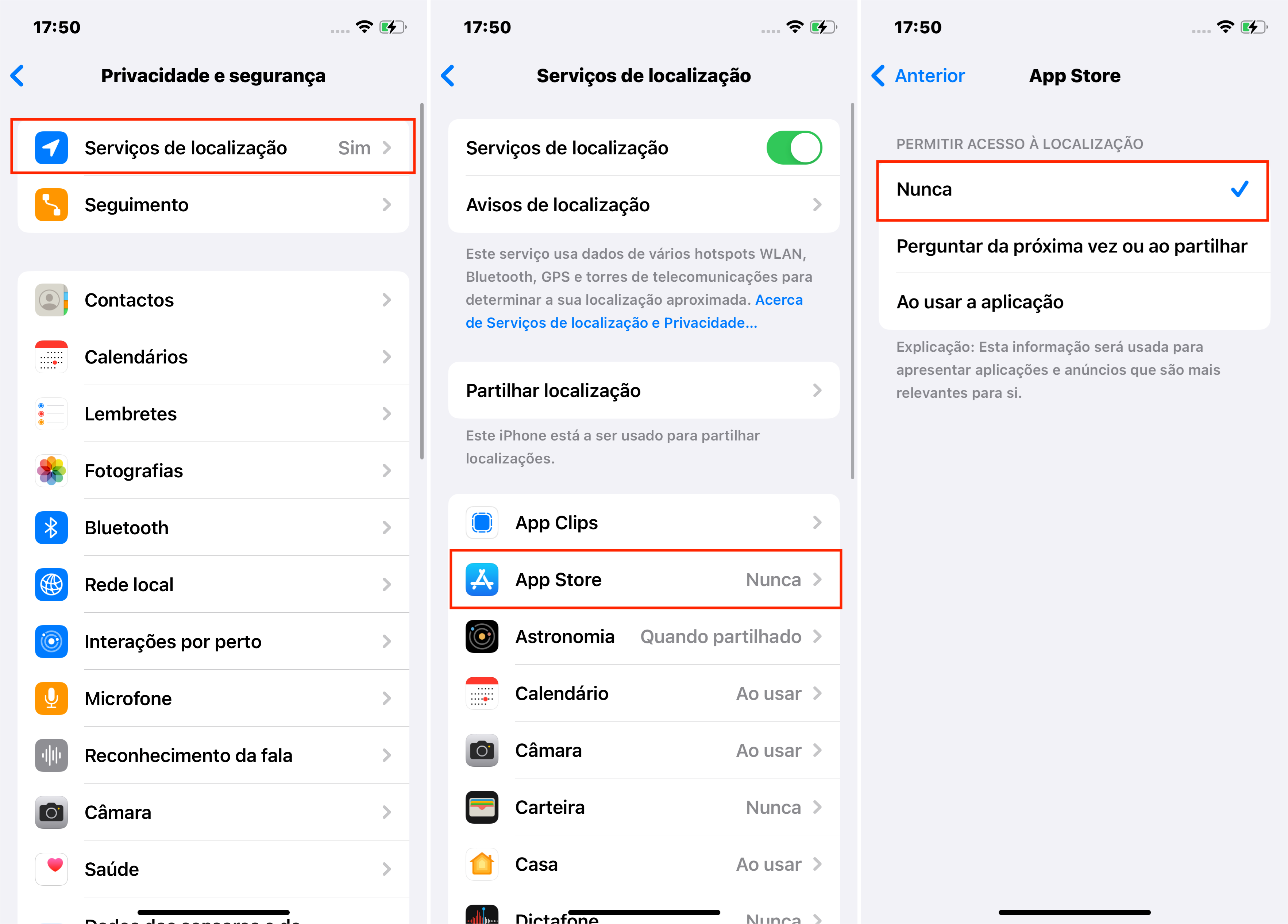 Etapas Para Desativar Os Serviços De Localização Para Um Aplicativo Específico No iPhone