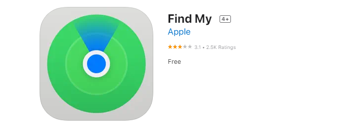 Install Find My app again