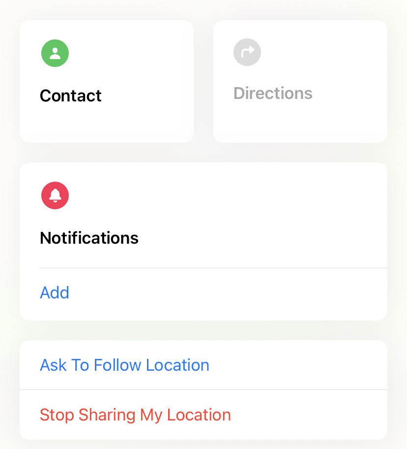 Ask to Follow location via Find My
