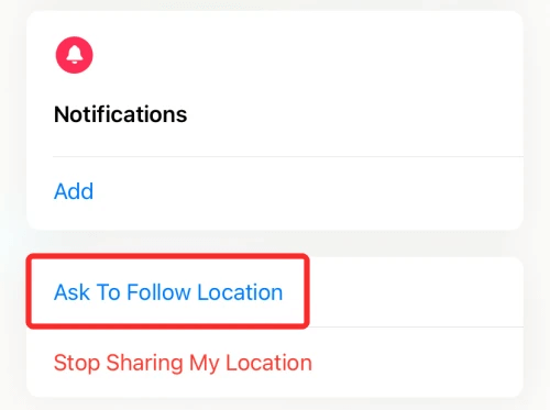 Send a request to locate someone via the Live feature on Find My.