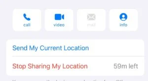 Click Stop Sharing My Location.