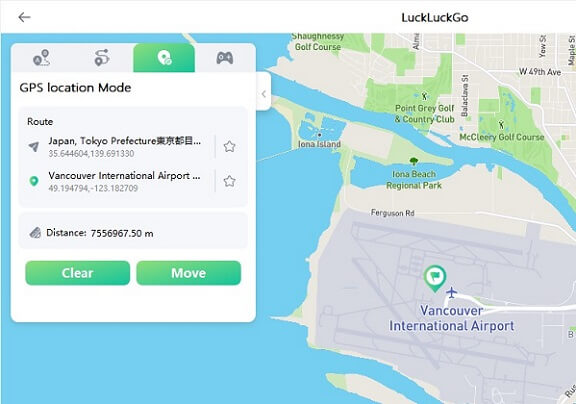 changes location on iPhone with LuckLuckGo