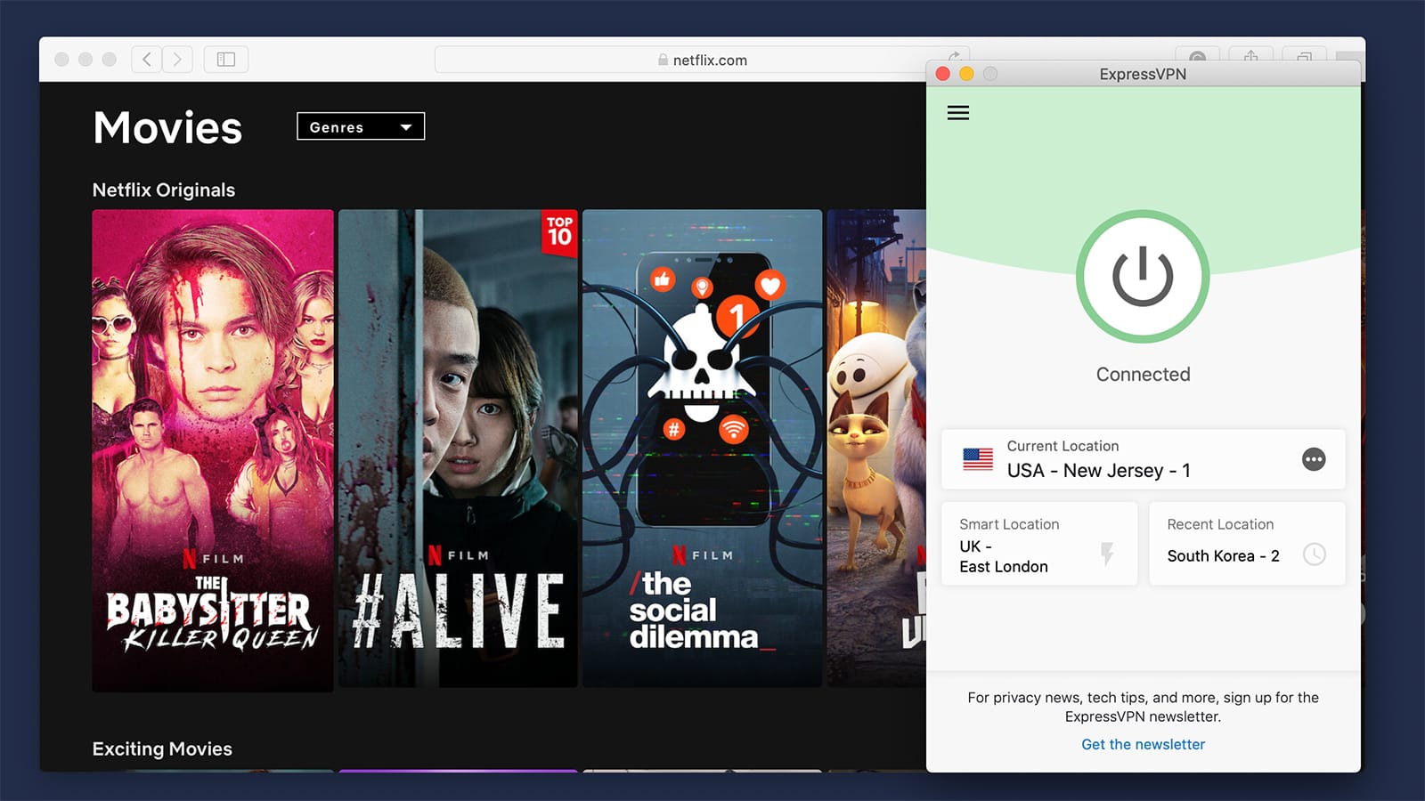 Netflix Region Changed with ExpressVPN