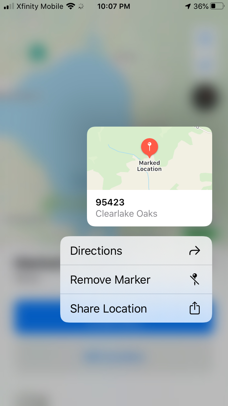 How to remove a pin from Apple Maps.