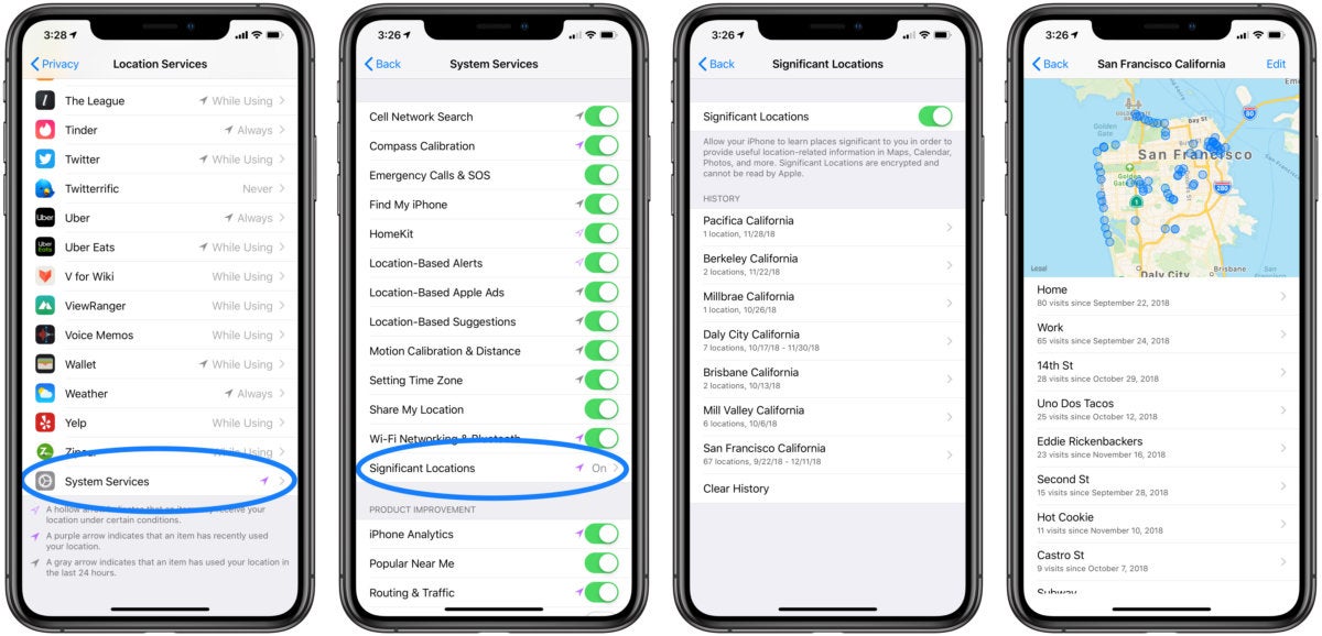 How to remove significant locations on iPhone