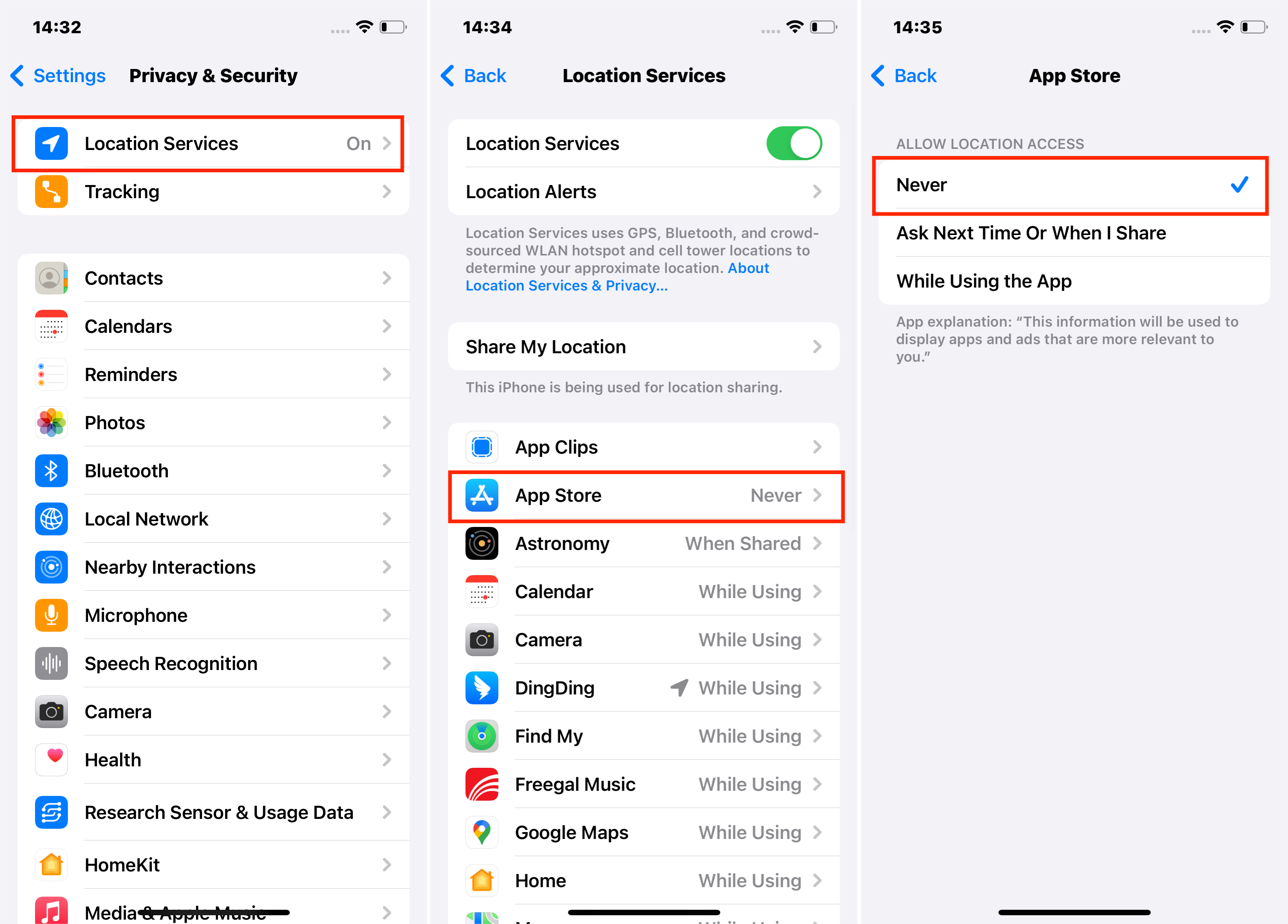 Steps to Turn off Location Services for a Specific App on iPhone