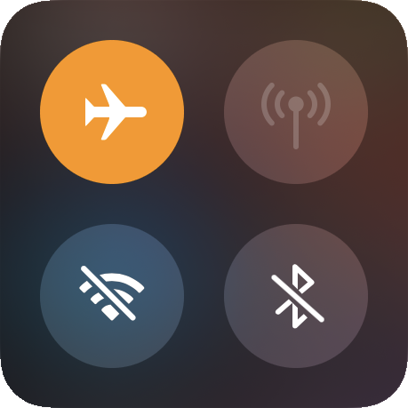 Turn on airplane mode