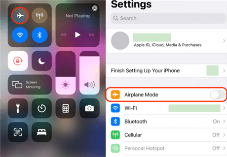 Turn on airplane mode to disable location sharing.