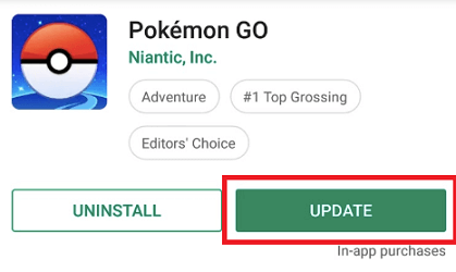 Aggiorna Pokémon GO