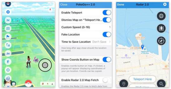 Cambia posizione tramite Pokemon Go++
