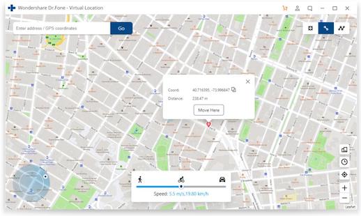 Change location via Virtual Location App