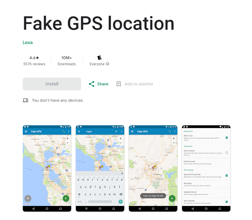 Lexa Fake GPS Location