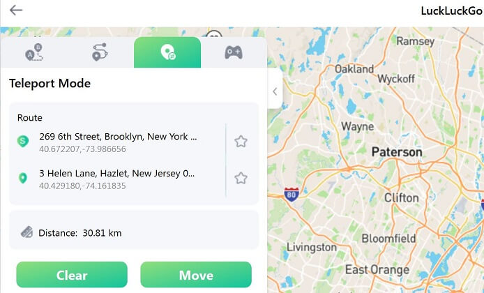 Change Location on iPhone via Teleport Mode