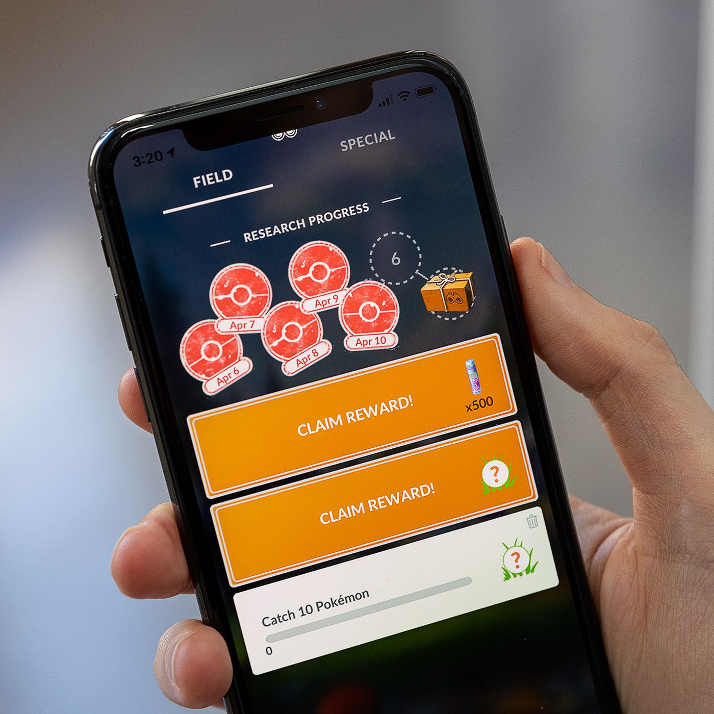 Pokemon Go Field Research Claim Reward
