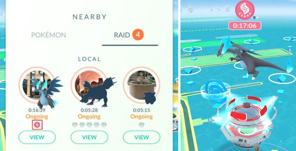 Pokemon Go Nearby Raid