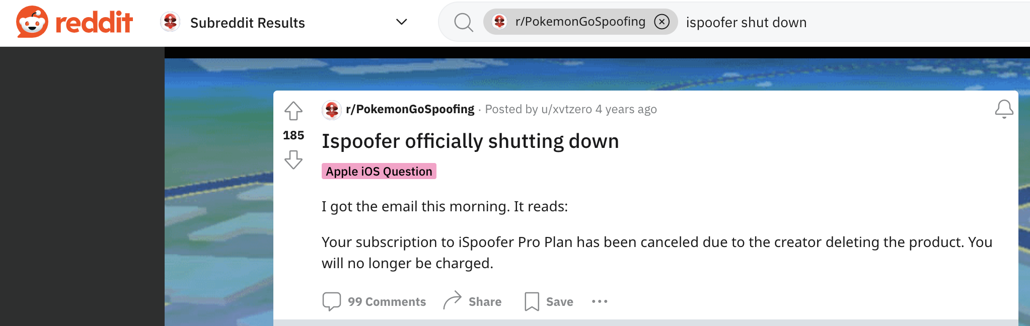 Reddit Ispoofer Shutting down Email Content