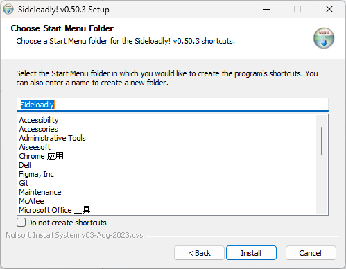 Sideloadly Start Install